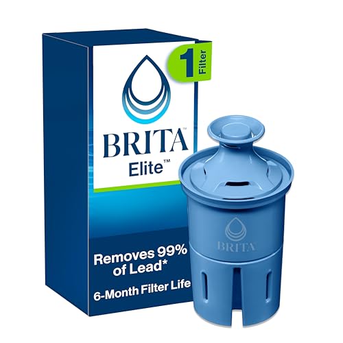 Brita Elite Water Filter Replacement for Pitchers and Dispensers, BPA-Free, Reduces 99% of Lead, Lasts Six Months or 120 Gallons, Includes 1 Pitcher Replacement Filter