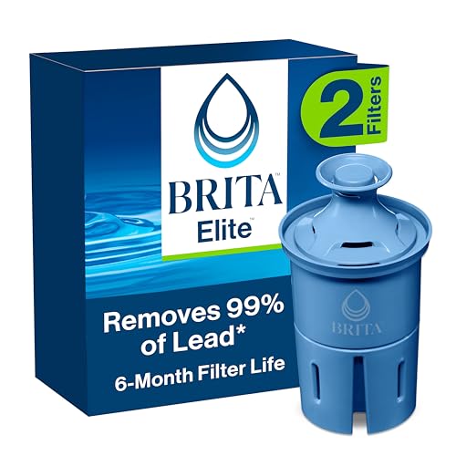 Brita Elite Water Filter Replacement for Pitchers and Dispensers, BPA-Free, Reduces 99% of Lead, Lasts Six Months or 120 Gallons, Includes 1 Pitcher Replacement Filter