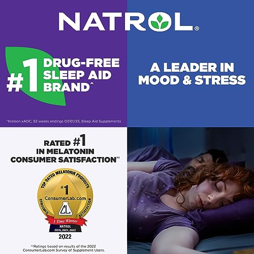 Natrol Advanced Sleep Melatonin 10mg, Dietary Supplement for Restful Sleep, Time Release Melatonin Tablets, 100 Time-Release Tablets, 100 Day Supply