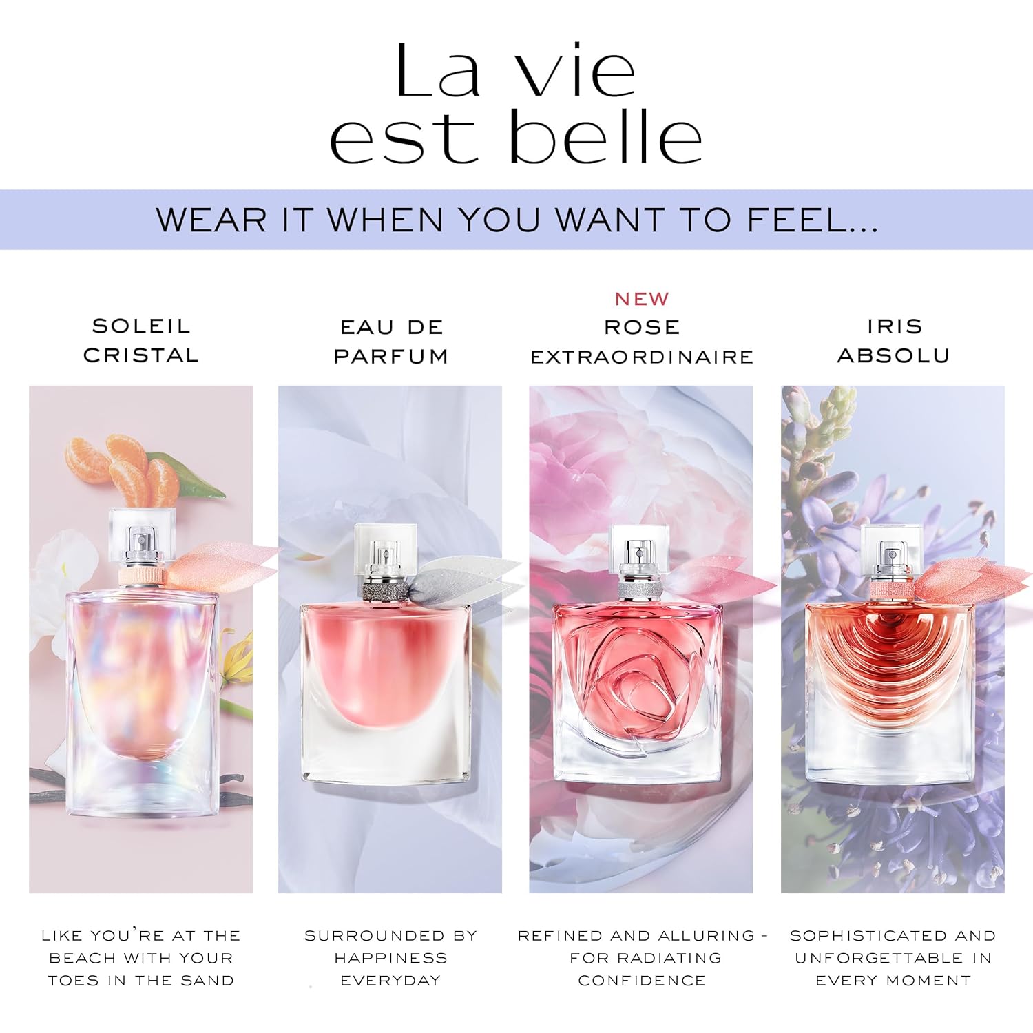 Lancôme La Vie Est Belle Eau de Parfum - Long Lasting Fragrance with Notes of Iris, Earthy Patchouli, Warm Vanilla & Spun Sugar - Floral & Sweet Women's Perfume